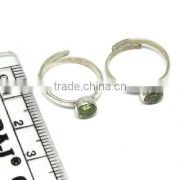 Outstanding !! Green CZ 925 Sterling Silver Toe Ring, Indian Fashion Silver Jewelry, Beautiful Silver Jewelry photo-6