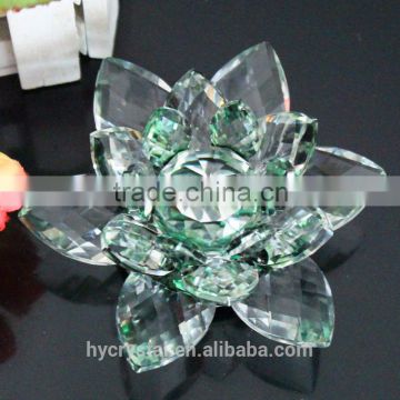 2016 wholesale small cheap deep green artificial lotus flower candle holder decoration