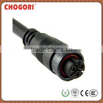 3 pin waterproof cable connector