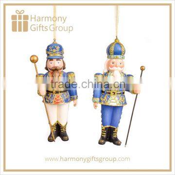 Blue Nutcracker Guard Soldier Christmas Ornaments