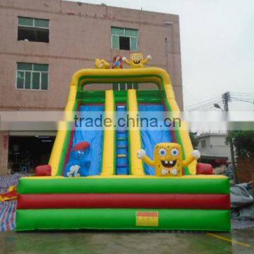 Fashionable spongbob commercial inflatable slide city