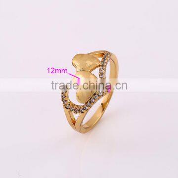 China Jewelry Manufacturer 18k Gold Color Heart-shaped Jewelry Ring photo-2