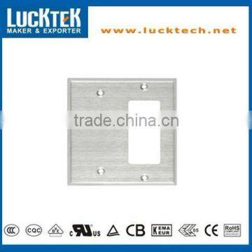 Combination 2 Gang-Blank and Decorative Metal Wall plates