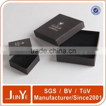 Good Value Custom Logo Printed Black Matter Lamination Gift Box Black Small Jewelry Box photo-3