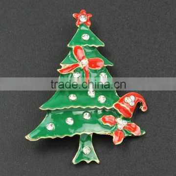 Hot Sale Fashion Colorful Christmas Tree Brooch for Christmas J032960F09