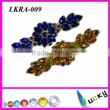 Hot Selling New Design LKRA-009 crystal Rhinestone applique for wedding dress