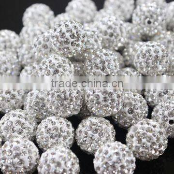 Large stock of polymer clay round crystal ball shamballa beads for DIY bracelet necklace jewelry                        
                                                Quality Choice