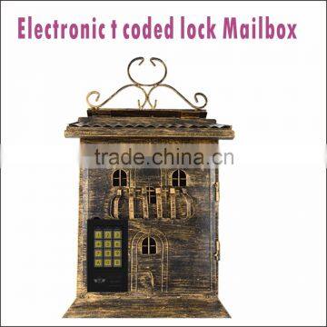 Top Selling Password Wall Mounted Antique Design Metal Mailbox