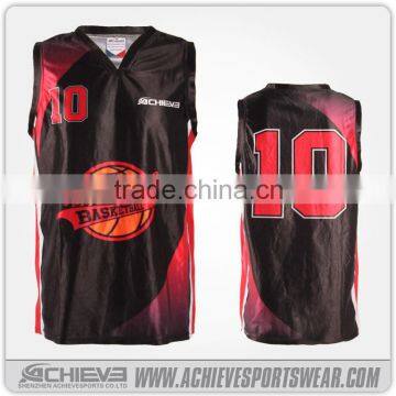 Custom basketball jerseys wear with sublimetion print for professional team