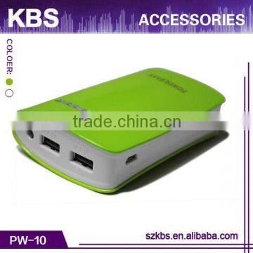 New Style 6000Mah Power Bank With Two USB Interface,Connector 4pcs, LED Lighting