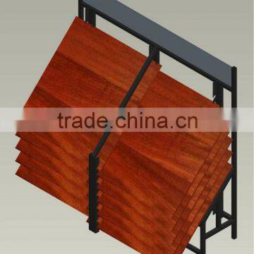 two columns floor tiles display racks