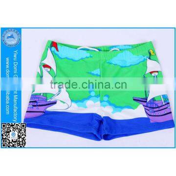 Domi blue beach wear 100% polyester swim shorts boy's swimwear bikini and beach shorts