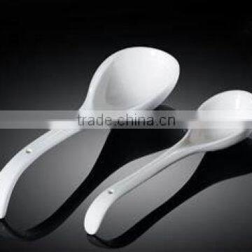 H0867 restaurant super white porcelain novelty ceramic spoon