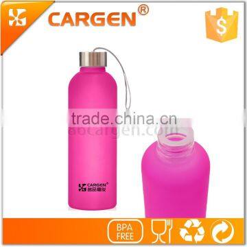 Durable Pretty Design Frosted Glass Water Bottle photo-2