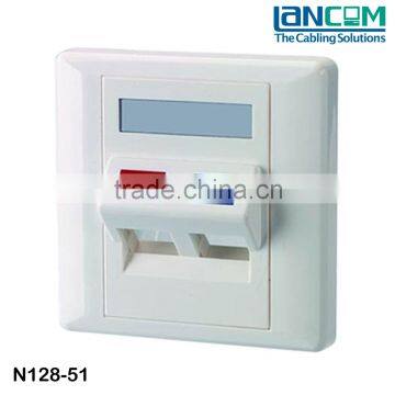 Lancom RoHS,UL,cUL,VDE Approval newest design promotion RJ45 face plate with shutter