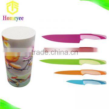 Free Combination 5pcs Knife Sets With 3D Picture Block