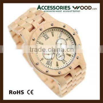 New Metal decorative wooden watch with gift box