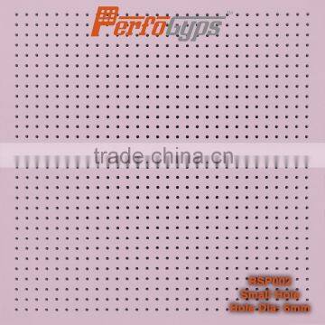 RSP002 603x603mm Pink Acoustic Gypsum Ceiling Tiles with five hole designs