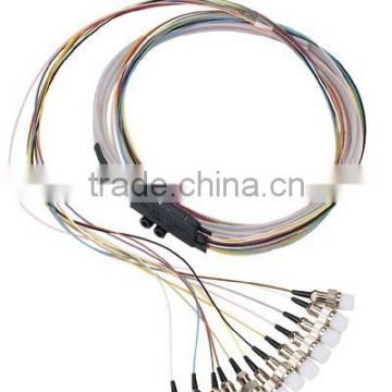 China supplier FC 12 core waterproof Optical fiber pigtail ,Ribbon 12 core fiber optic pigtail bundle cable