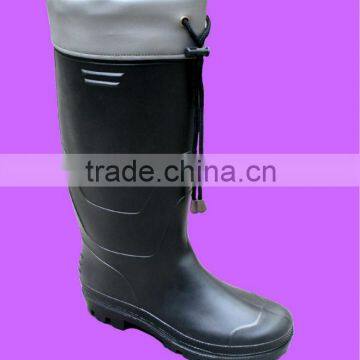 Cheap Men's Black PVC Rain Boot