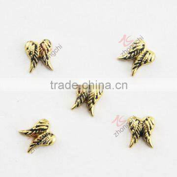 Gold angel wings story charms for locket pendant