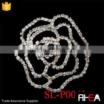 Silver Clear Rhinestone Queen Brooch