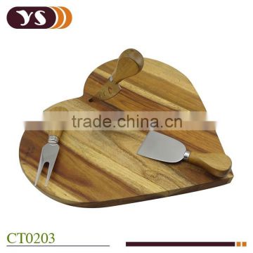 4 pcs cheese knife and board set