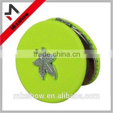 Hot sale round metal pu mirror for gifts