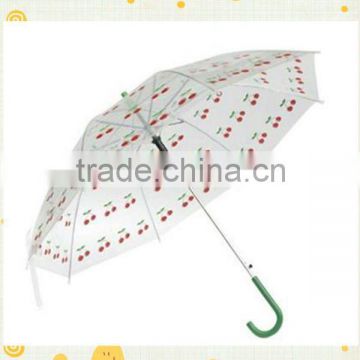 cherry printing transparent 23inchx8k POE umbrella