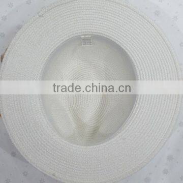 New Cheap Fashion Wholesale Striped White Paper Panam Customized Unisex Straw Hat photo-3