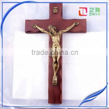 High Quality Exquisite Wood Cross with Jesus Calvary