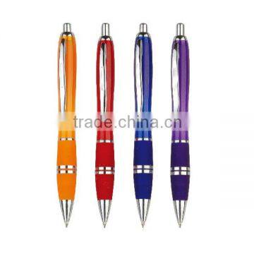 Promotional high quality White plastic ballpoint pen with logo