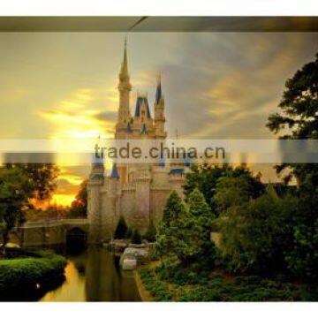 Gold sunshine on Cinderella Castle home design photo frame