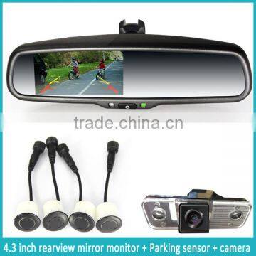 Germid 4.3inch Rearview Mirror Ultral-high brightness monitor with Parking sensor