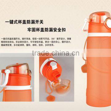 Manufacturing Soft Silicone Water Bottle Unbreakable Silicone Sport Water Bottle photo-3