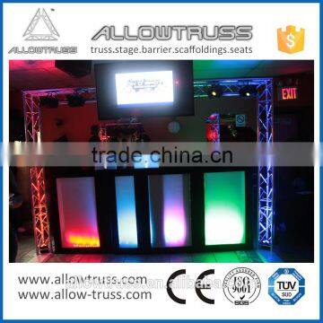 Cheap wholesale Suitable for mobile performance dj booth truss/DJ folding table