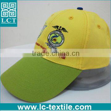 LCTN1863 Supply Yellow and Green Twon Tone Color Design Velvet Baseball Cap photo-2