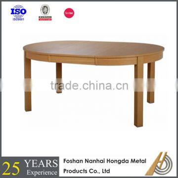 MDF wooden extend round table from factory