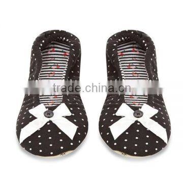 Cool style designer with bowknot ballet shoes slippers
