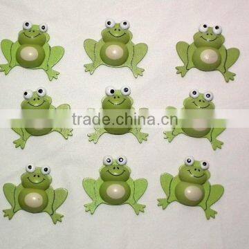 Wooden frogs fridge magnet frog sticker for home furniture decoration