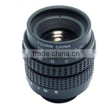 35mm/F1.8, Monofocal Manual Iris lens, CCTV Lens, Optical lens