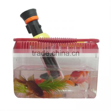 Lighted Aquarium Pail for Kids Mini DesktopSet Up Good Starter Aquarium for Kids