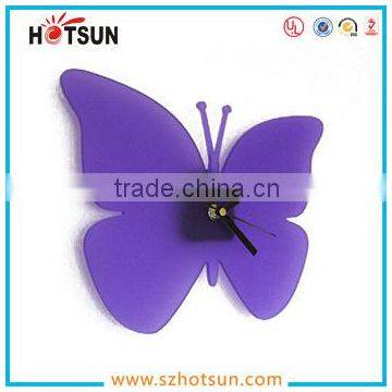 High quality butterfly acrylic decor wall clock