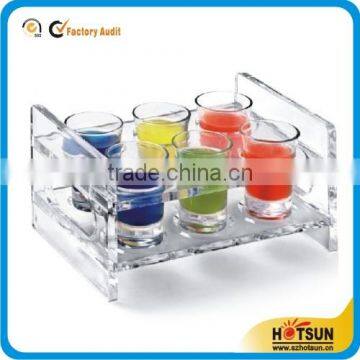 High quality customize acrylic shot glass tray