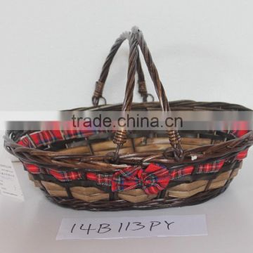 Wicker Basket With Movable Handle