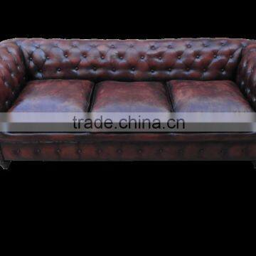 Chesterfield Leather Sofa ,chesterfields 3 seater Brown Color Sofa