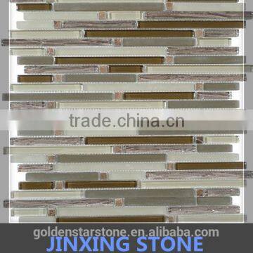 interior decoration crystal glass mosaic tile and stone mosaic