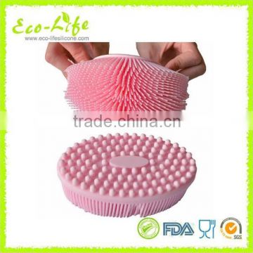 Anti-bacterial Safe Baby Multi-Use Soft Silicone Shower Massage Brush Bath Shampo