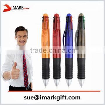 4 in 1 multicolor plastic ballpoint pen high quality thick ball pen