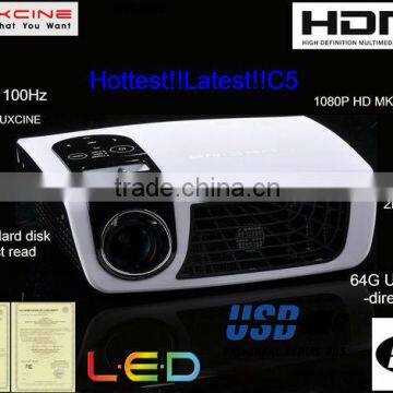 15% off Promotion!!! C5 cheap video projectors with USB+TV+2HDMI